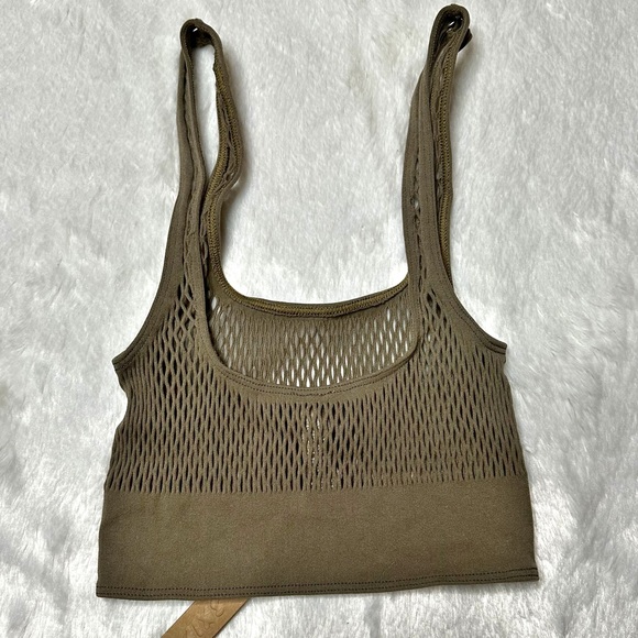 NWT Skims Warp Knit Leggings & Scoop Neck Bralette Set Army Women’s Size XXS-S - Picture 8 of 11